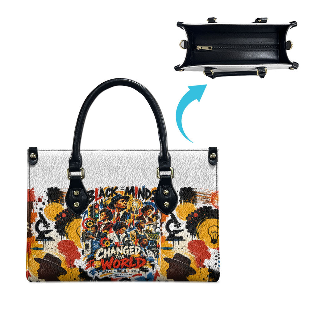 Black Inventors Leather Bag African American Inventions - Vintage Artistic Innovation Legacy