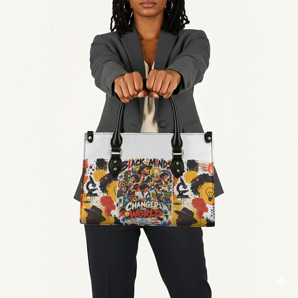 Black Inventors Leather Bag African American Inventions - Vintage Artistic Innovation Legacy
