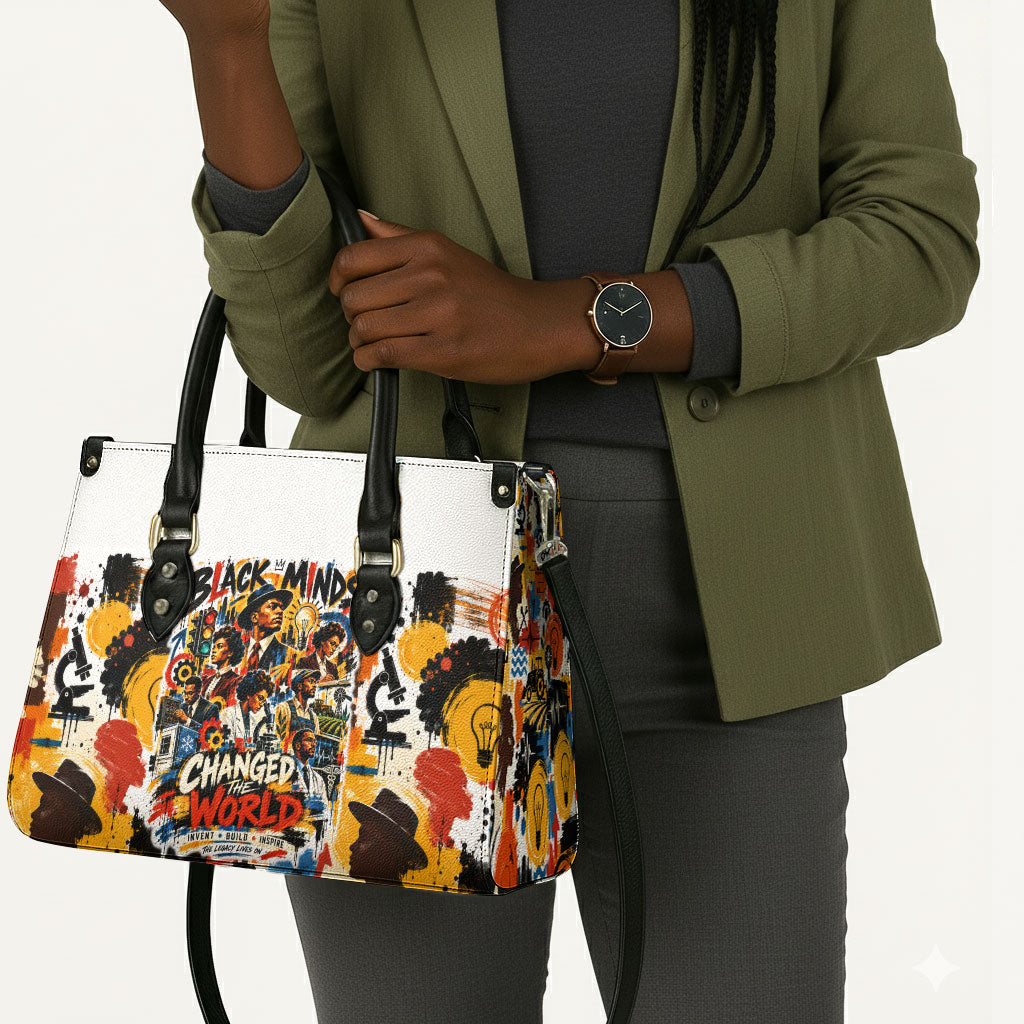 Black Inventors Leather Bag African American Inventions - Vintage Artistic Innovation Legacy