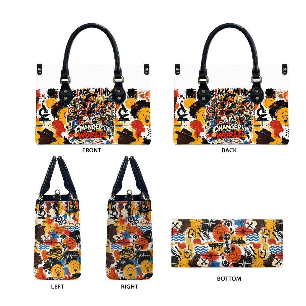 Black Inventors Leather Bag African American Inventions - Vintage Artistic Innovation Legacy