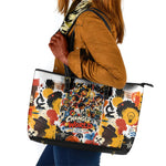 Black Inventors Leather Tote Bag African American Inventions - Vintage Artistic Innovation Legacy