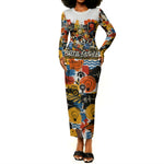 Black Inventors Long Sleeve Bodycon Dress African American Inventions - Vintage Artistic Innovation Legacy