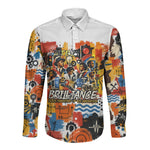 Black Inventors Long Sleeve Button Shirt African American Inventions - Vintage Artistic Innovation Legacy