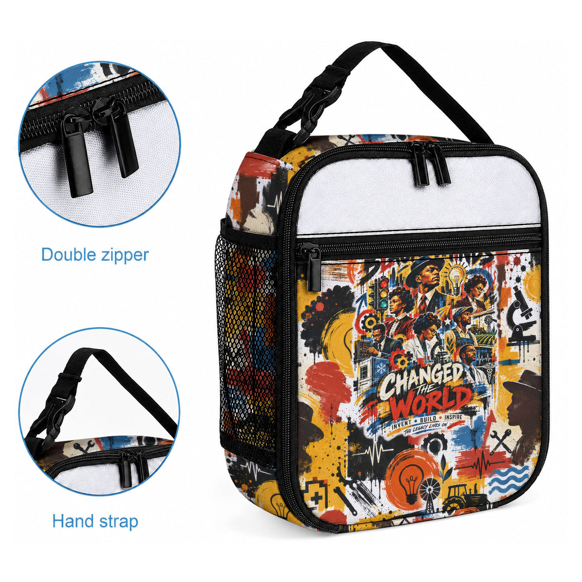 Black Inventors Lunch Bag African American Inventions - Vintage Artistic Innovation Legacy