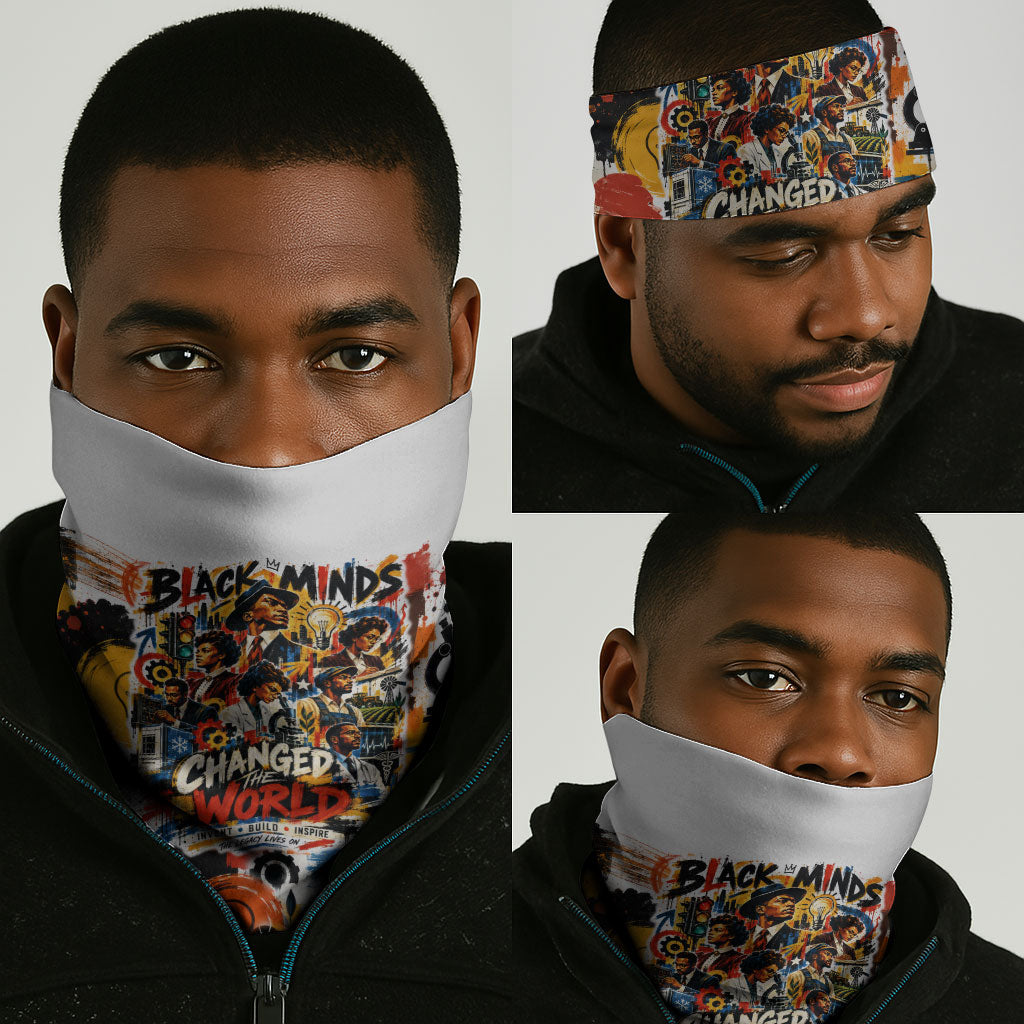 Black Inventors Neck Gaiter African American Inventions - Vintage Artistic Innovation Legacy