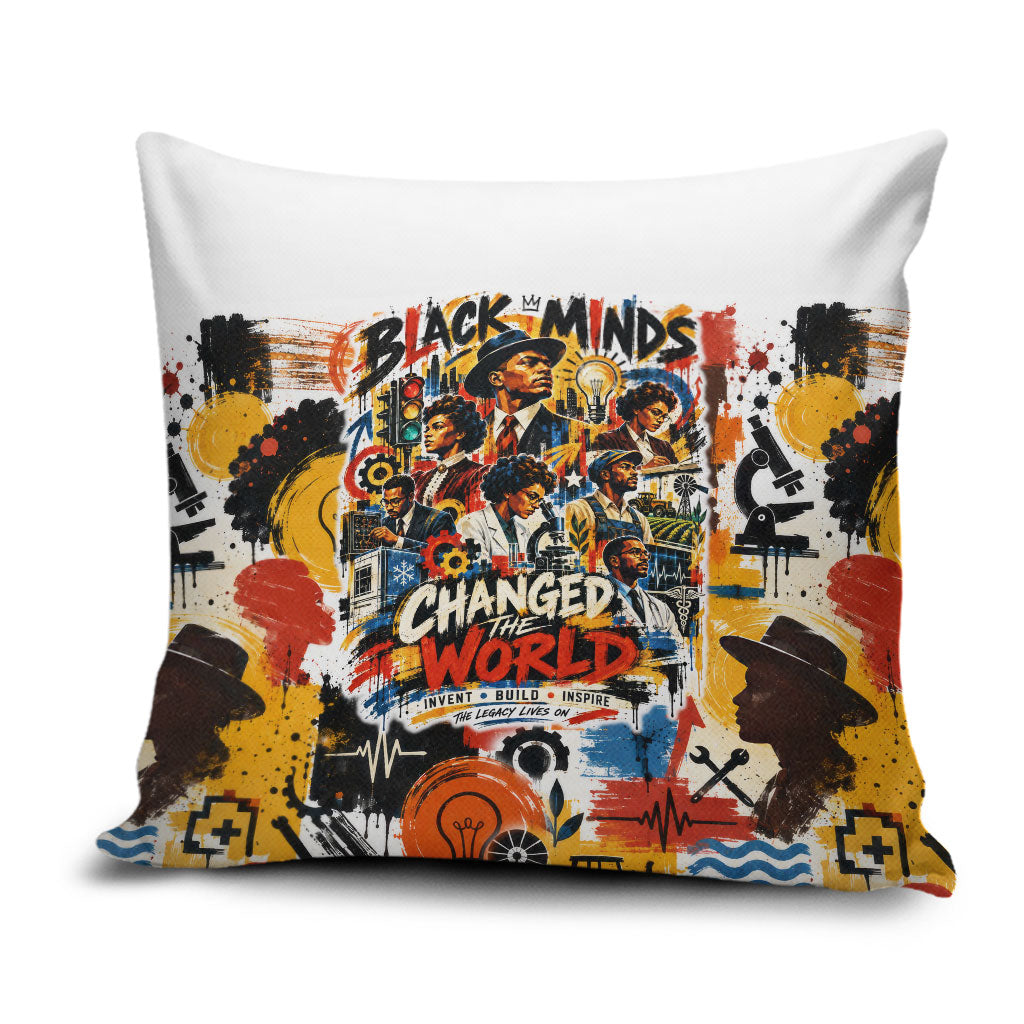 Black Inventors Pillow Cover African American Inventions - Vintage Artistic Innovation Legacy