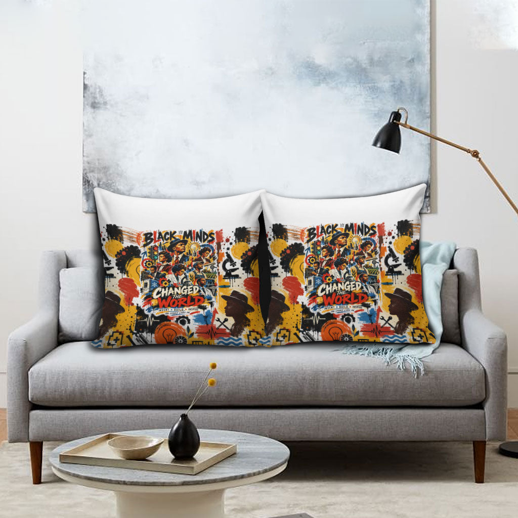 Black Inventors Pillow Cover African American Inventions - Vintage Artistic Innovation Legacy