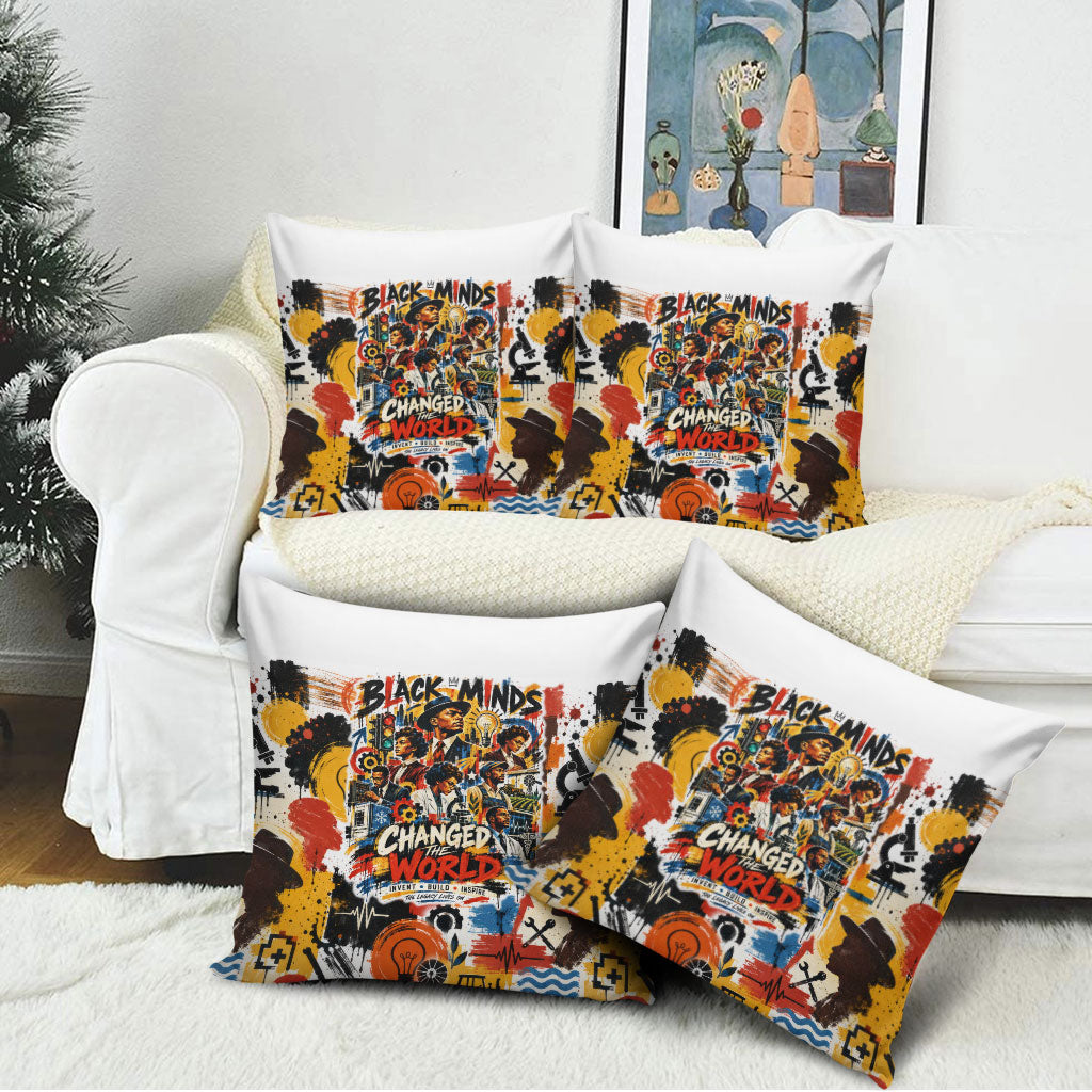 Black Inventors Pillow Cover African American Inventions - Vintage Artistic Innovation Legacy