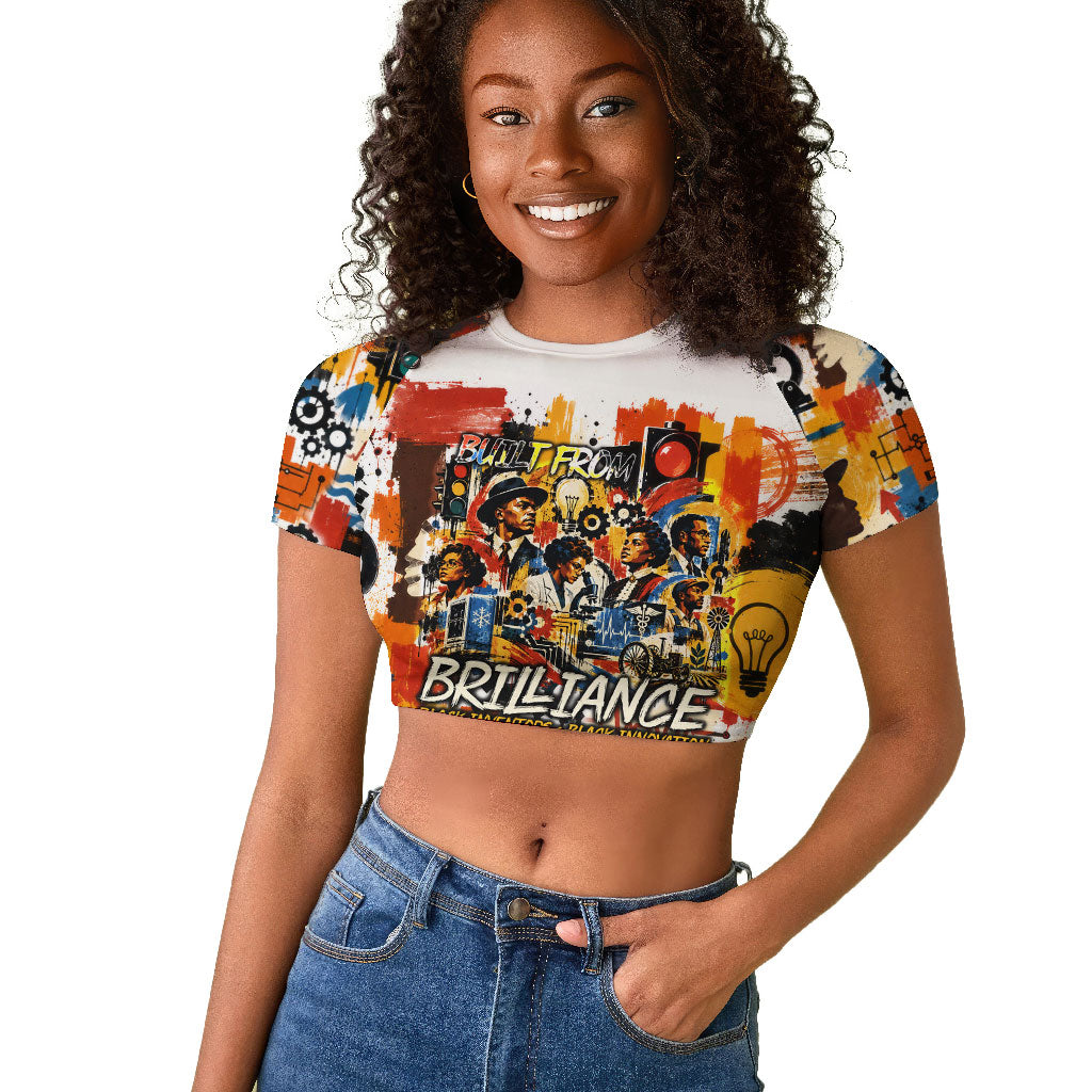 Black Inventors Raglan Cropped T shirt African American Inventions - Vintage Artistic Innovation Legacy