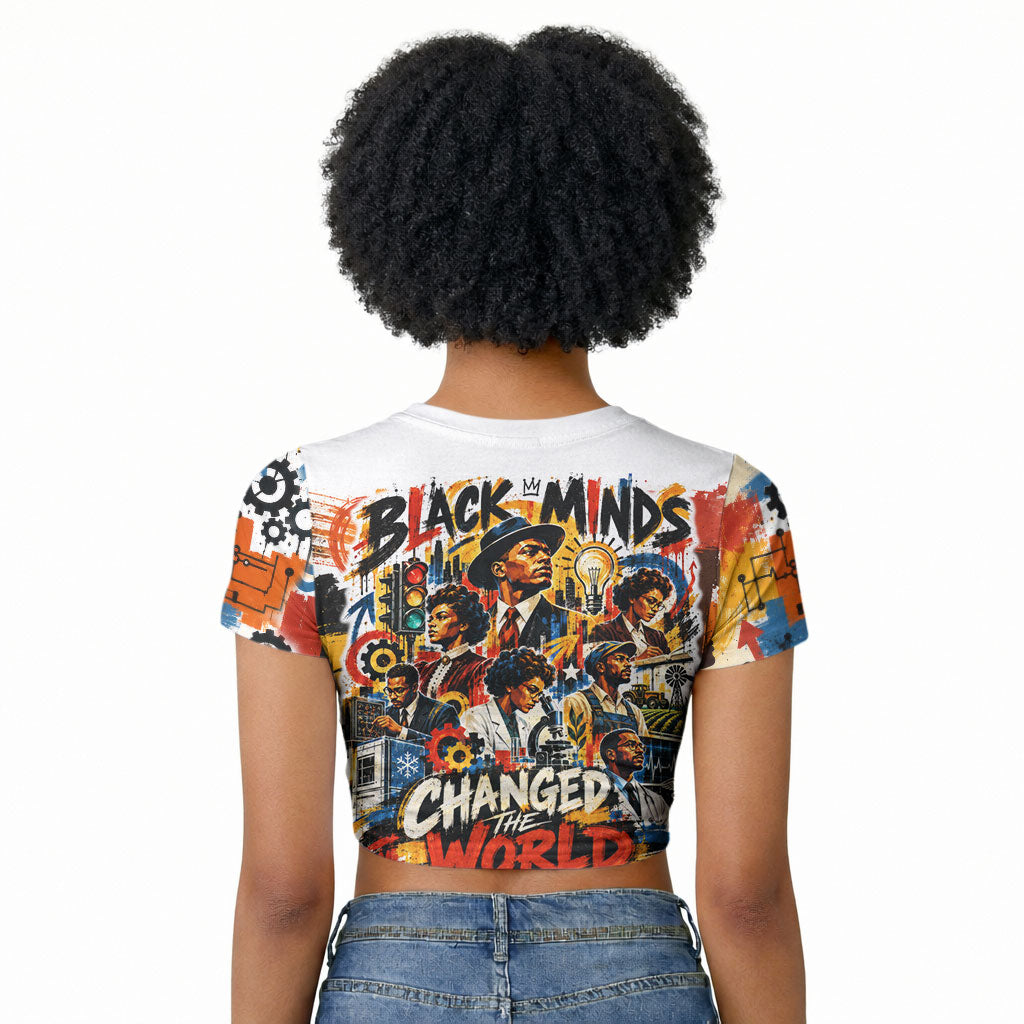 Black Inventors Raglan Cropped T shirt African American Inventions - Vintage Artistic Innovation Legacy