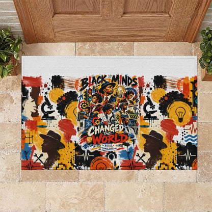 Black Inventors Rubber Doormat African American Inventions - Vintage Artistic Innovation Legacy