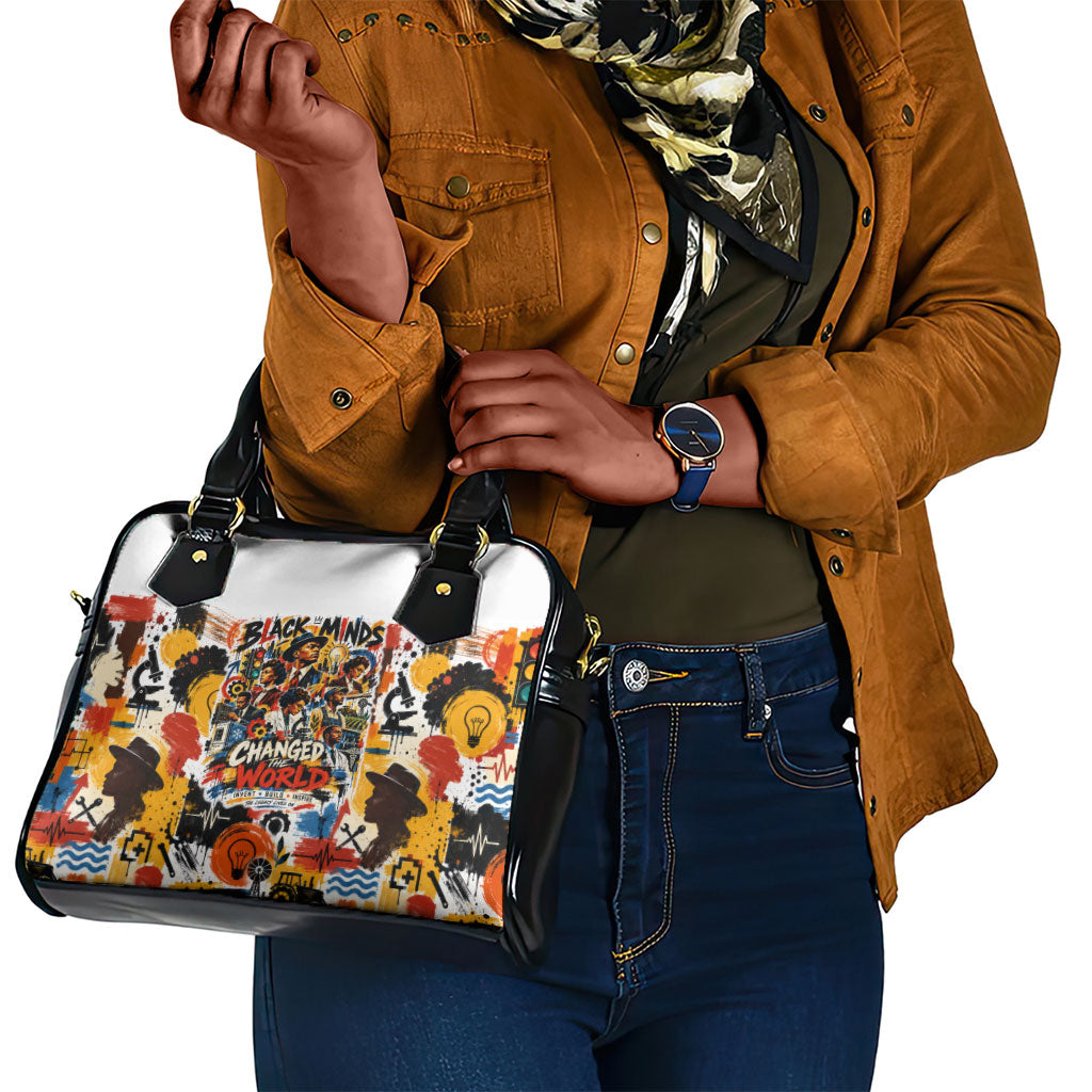Black Inventors Shoulder Handbag African American Inventions - Vintage Artistic Innovation Legacy