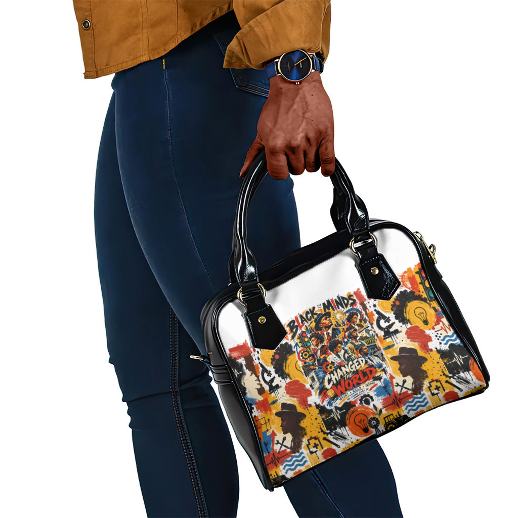 Black Inventors Shoulder Handbag African American Inventions - Vintage Artistic Innovation Legacy