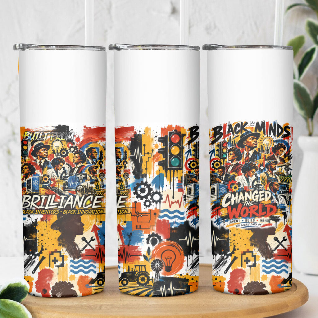 Black Inventors Skinny Tumbler African American Inventions - Vintage Artistic Innovation Legacy