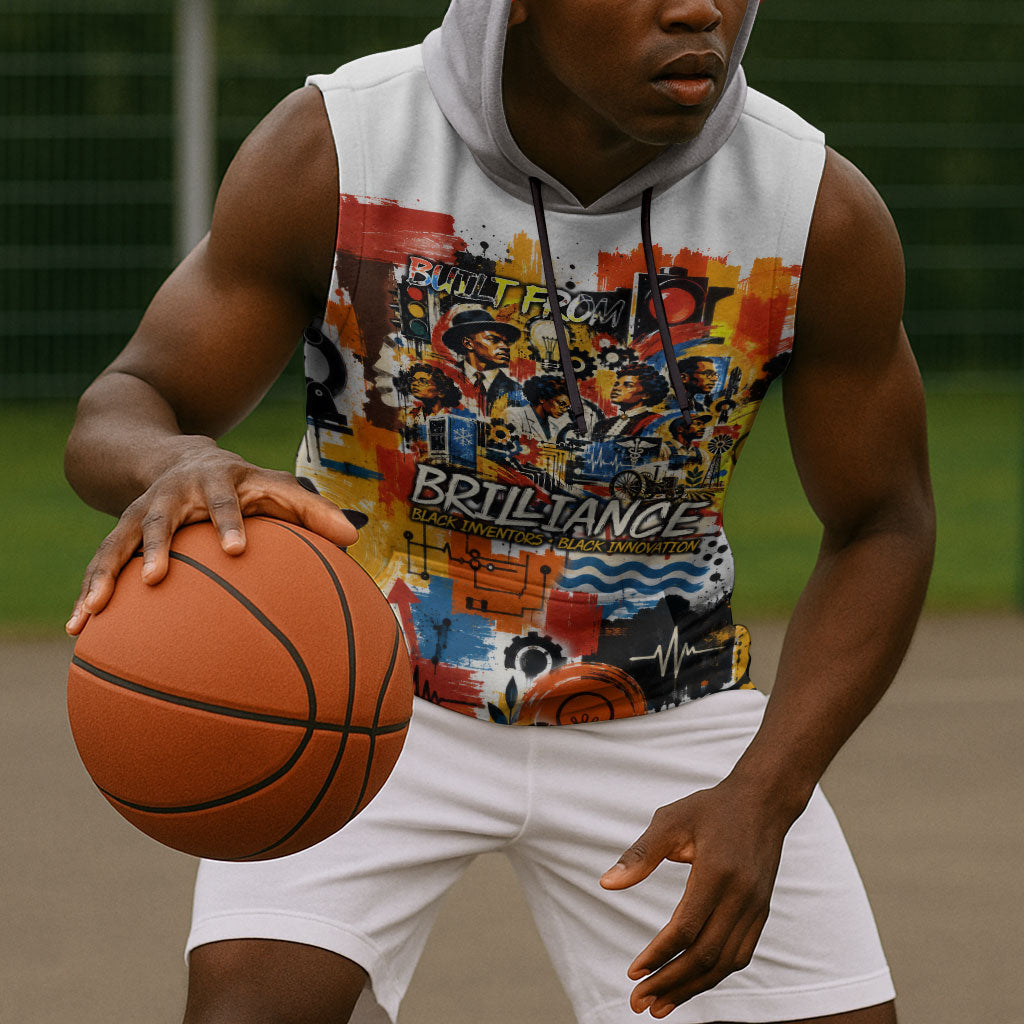 Black Inventors Sleeveless Hoodie African American Inventions - Vintage Artistic Innovation Legacy