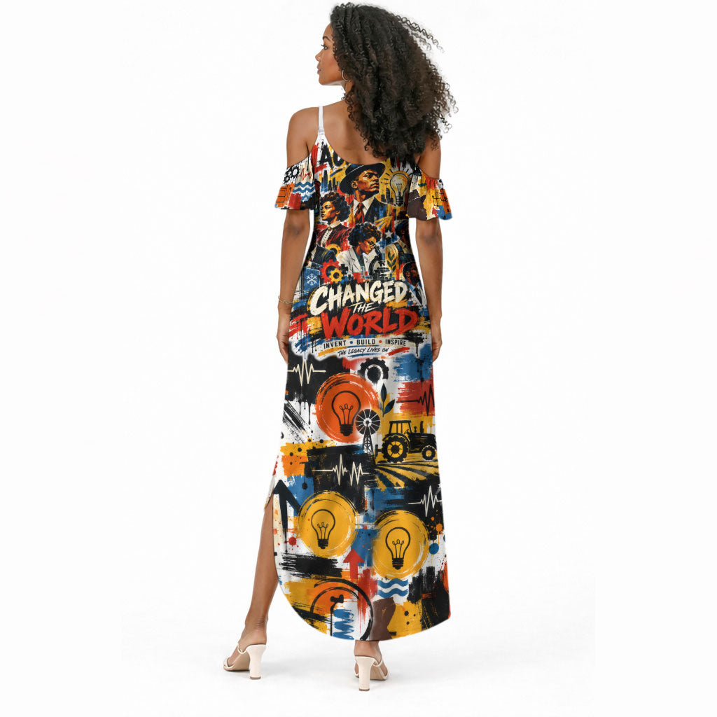 Black Inventors Summer Maxi Dress African American Inventions - Vintage Artistic Innovation Legacy