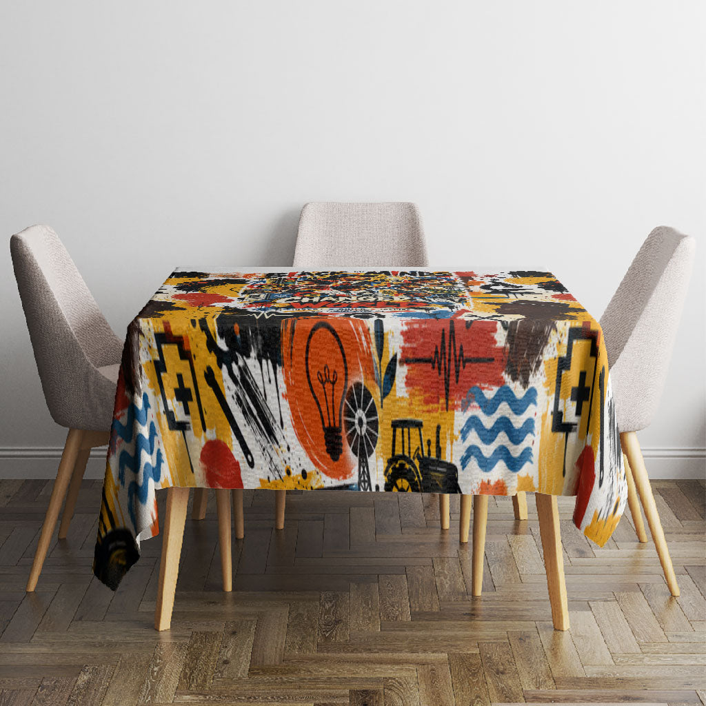 Black Inventors Tablecloth African American Inventions - Vintage Artistic Innovation Legacy