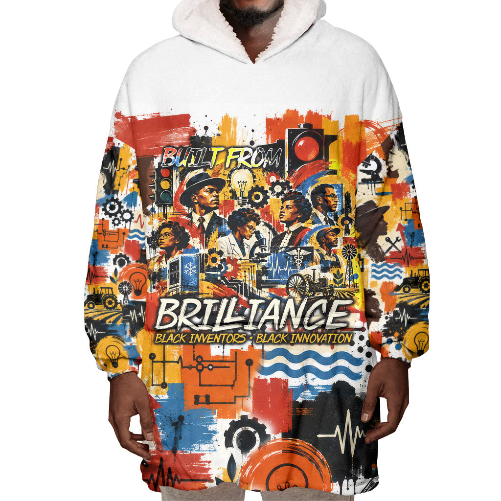 Black Inventors Wearable Blanket Hoodie African American Inventions - Vintage Artistic Innovation Legacy