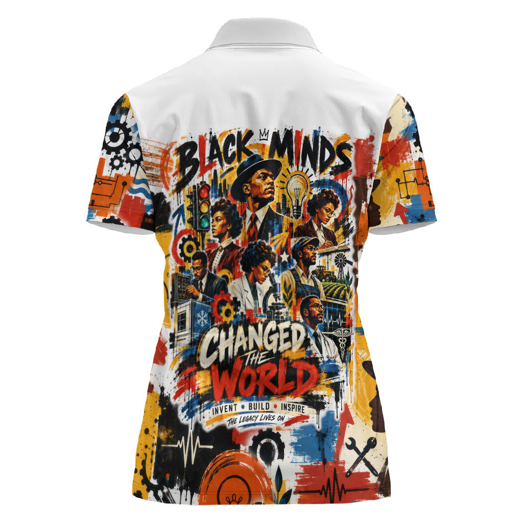 Black Inventors Women Polo Shirt African American Inventions - Vintage Artistic Innovation Legacy
