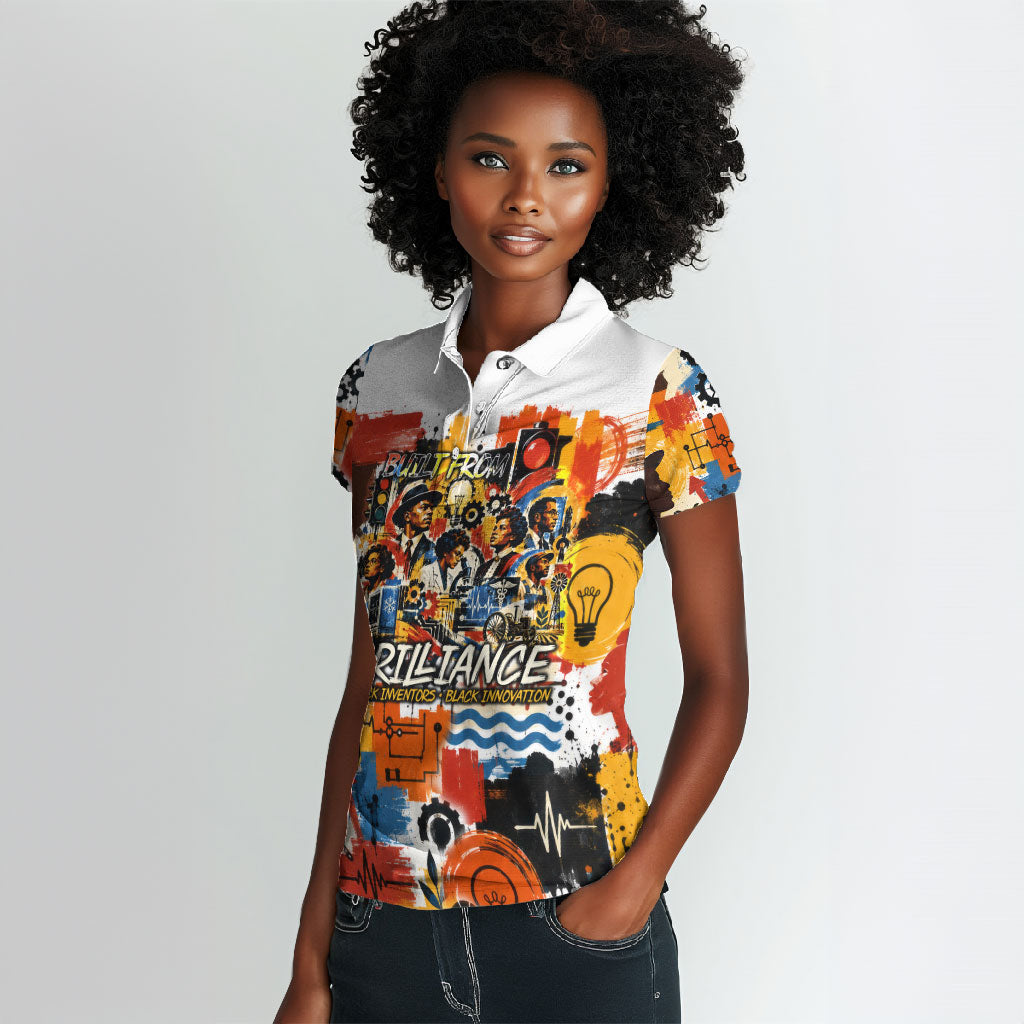 Black Inventors Women Polo Shirt African American Inventions - Vintage Artistic Innovation Legacy