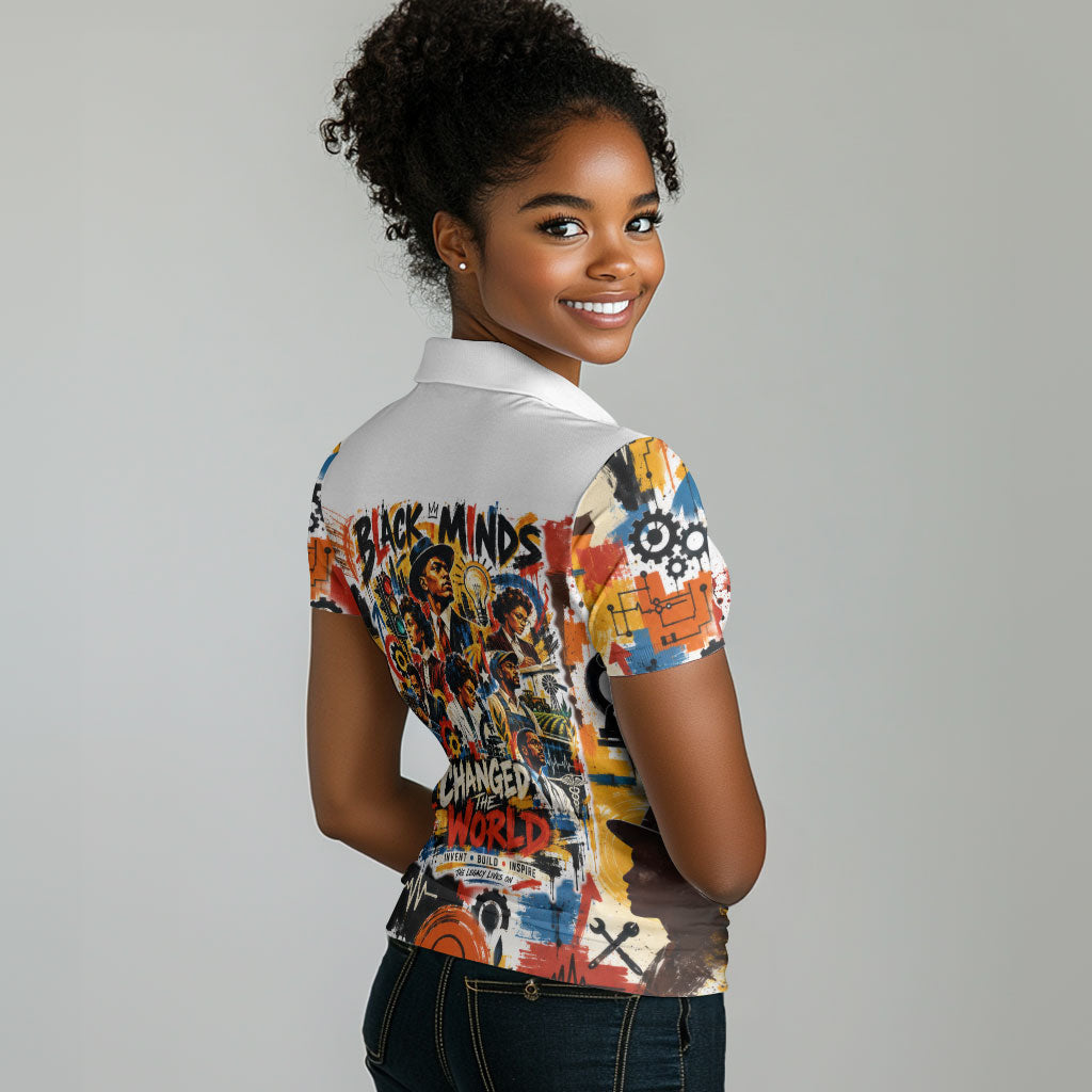 Black Inventors Women Polo Shirt African American Inventions - Vintage Artistic Innovation Legacy