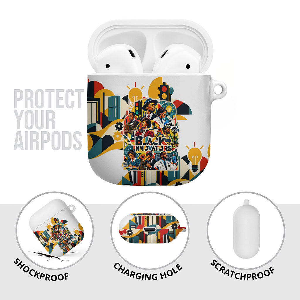 African American Inventions AirPods Case Black Inventors Vintage Pop Collage Black History