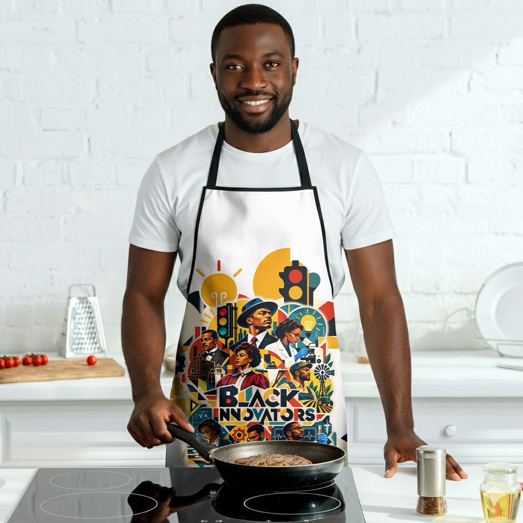 African American Inventions Apron Black Inventors Vintage Pop Collage Black History