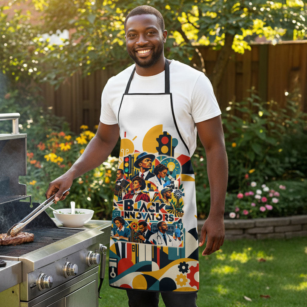 African American Inventions Apron Black Inventors Vintage Pop Collage Black History