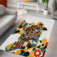 African American Inventions Area Rug Black Inventors Vintage Pop Collage Black History