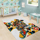 African American Inventions Area Rug Black Inventors Vintage Pop Collage Black History