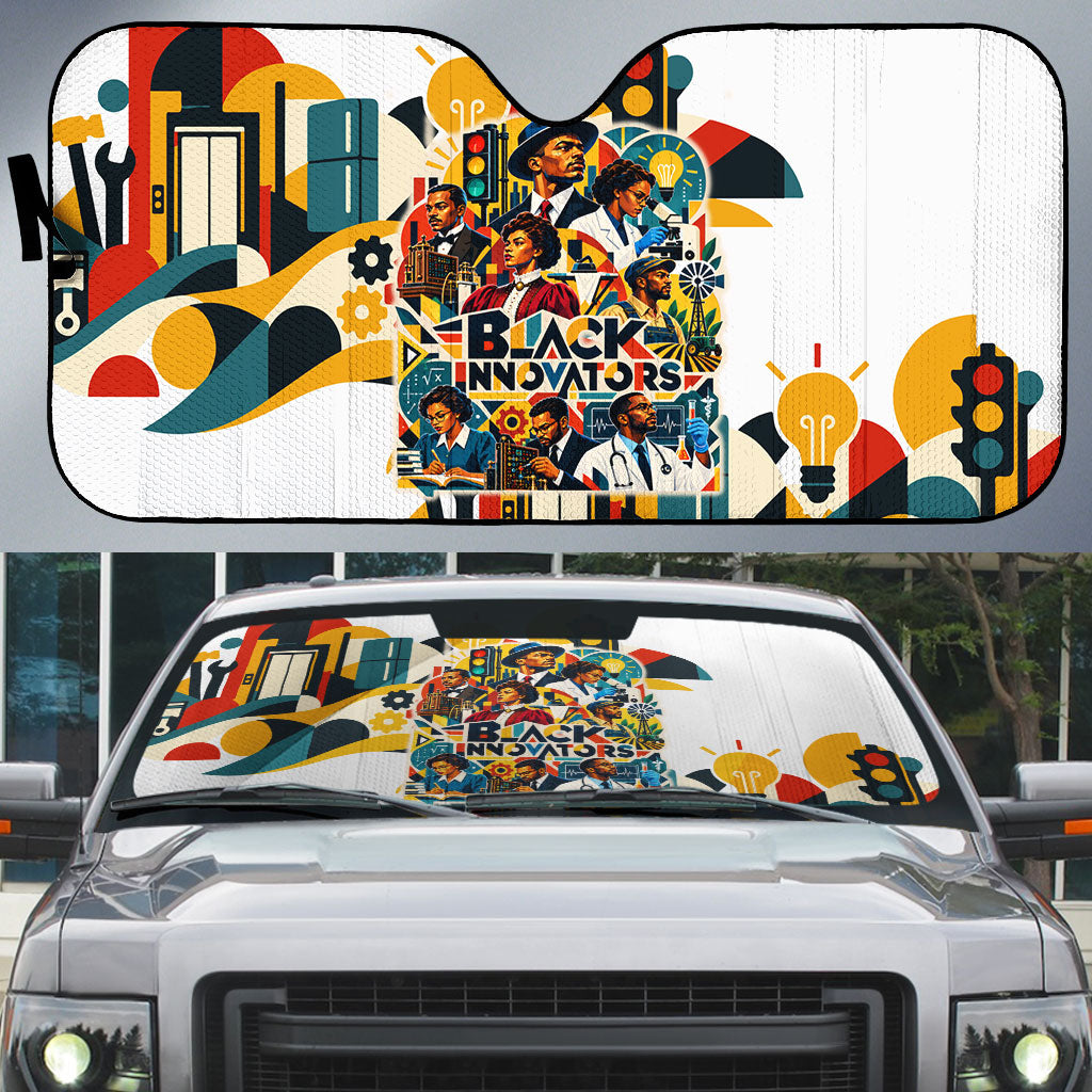 African American Inventions Auto Sun Shade Black Inventors Vintage Pop Collage Black History