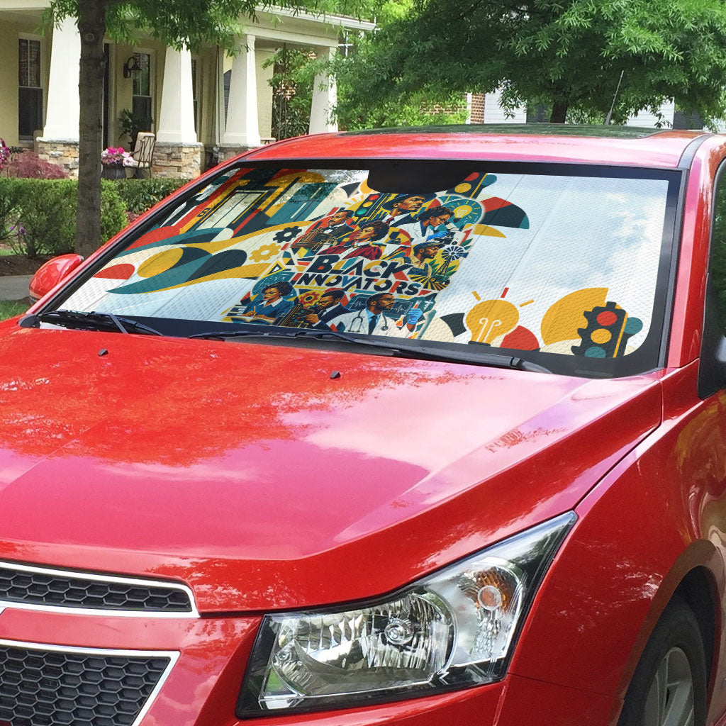 African American Inventions Auto Sun Shade Black Inventors Vintage Pop Collage Black History