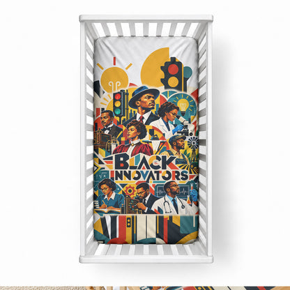 African American Inventions Baby Bed Cover Black Inventors Vintage Pop Collage Black History