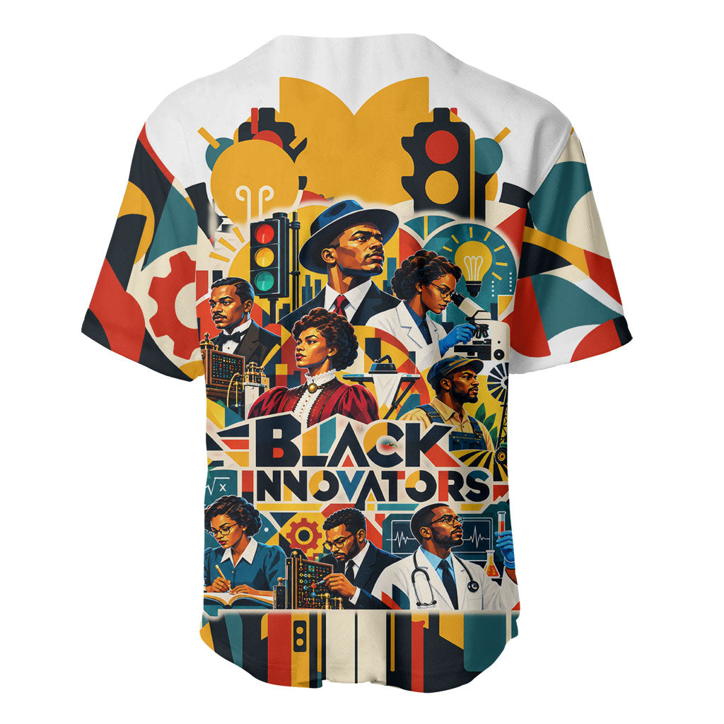 African American Inventions Baseball Jersey Black Inventors Vintage Pop Collage Black History