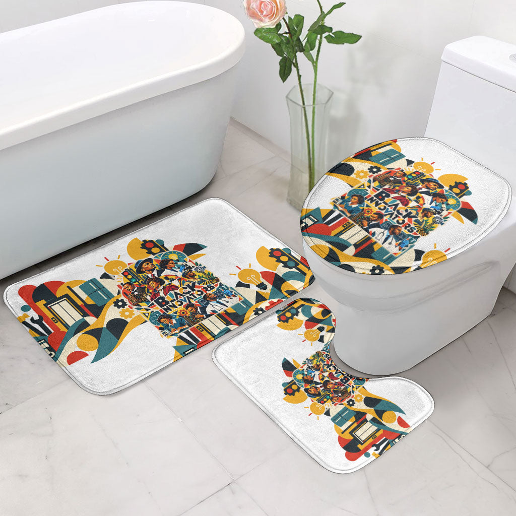 African American Inventions Bathroom Set Black Inventors Vintage Pop Collage Black History
