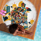 African American Inventions Beach Blanket Black Inventors Vintage Pop Collage Black History