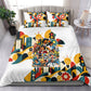 African American Inventions Bedding Set Black Inventors Vintage Pop Collage Black History