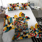 African American Inventions Bedding Set Black Inventors Vintage Pop Collage Black History