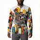 African American Inventions Button Sweatshirt Black Inventors Vintage Pop Collage Black History
