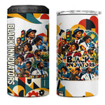 African American Inventions 4 in 1 Can Cooler Tumbler Black Inventors Vintage Pop Collage Black History