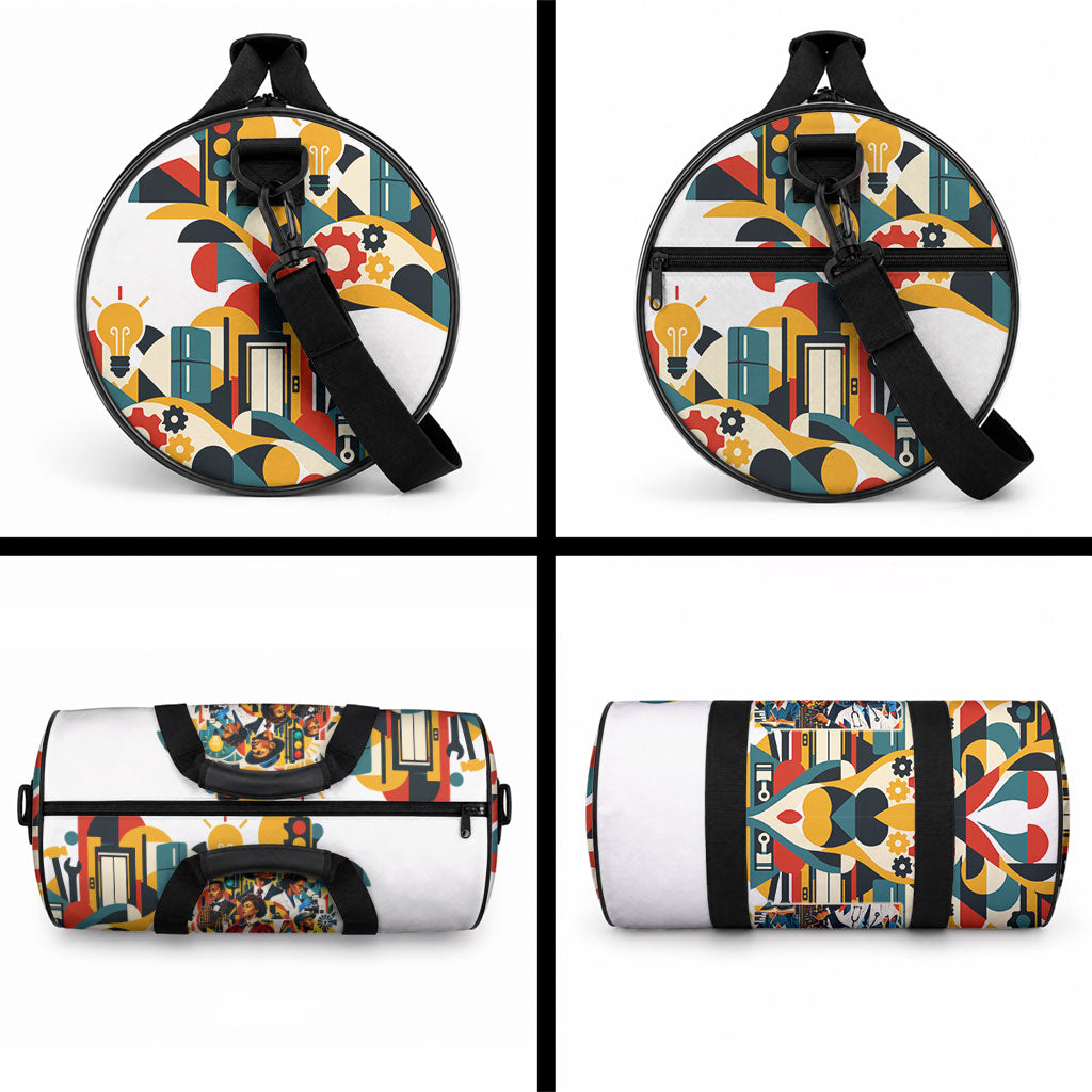 African American Inventions Duffle Bag Black Inventors Vintage Pop Collage Black History