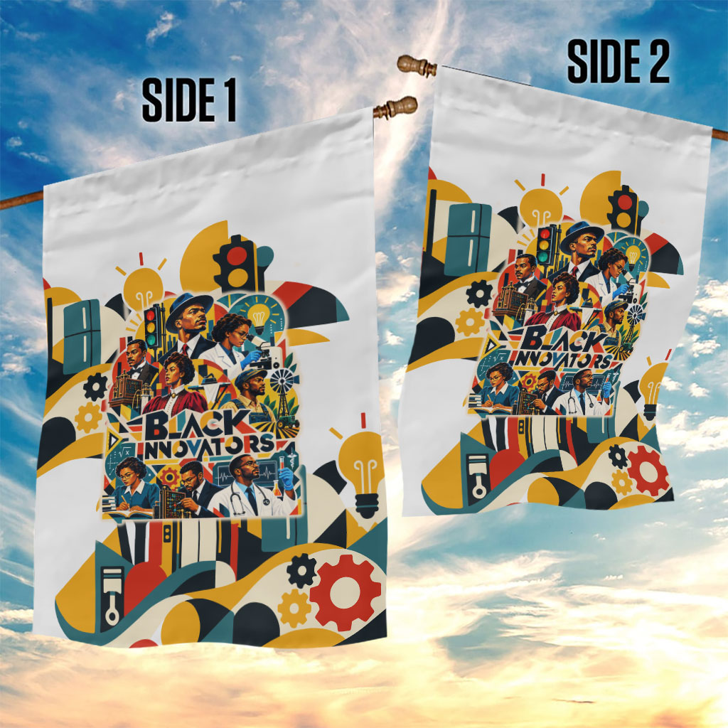 African American Inventions Garden Flag Black Inventors Vintage Pop Collage Black History