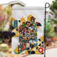 African American Inventions Garden Flag Black Inventors Vintage Pop Collage Black History