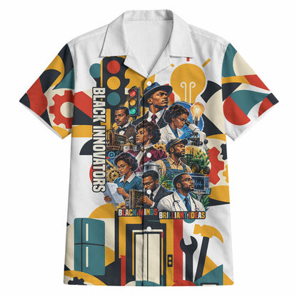 African American Inventions Hawaiian Shirt Black Inventors Vintage Pop Collage Black History