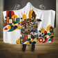 African American Inventions Hooded Blanket Black Inventors Vintage Pop Collage Black History