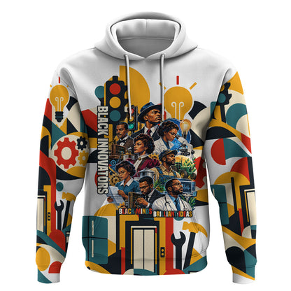 African American Inventions Hoodie Black Inventors Vintage Pop Collage Black History