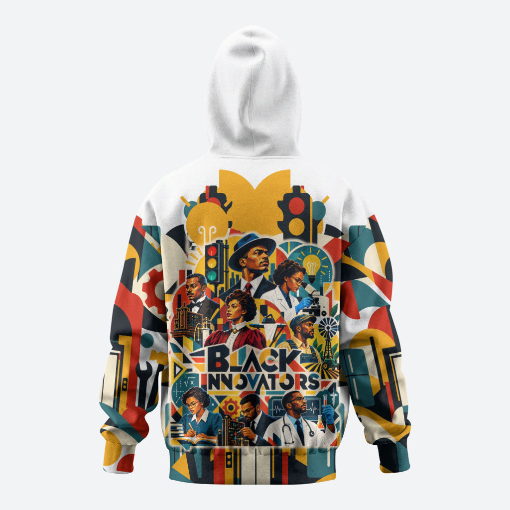 African American Inventions Hoodie Black Inventors Vintage Pop Collage Black History