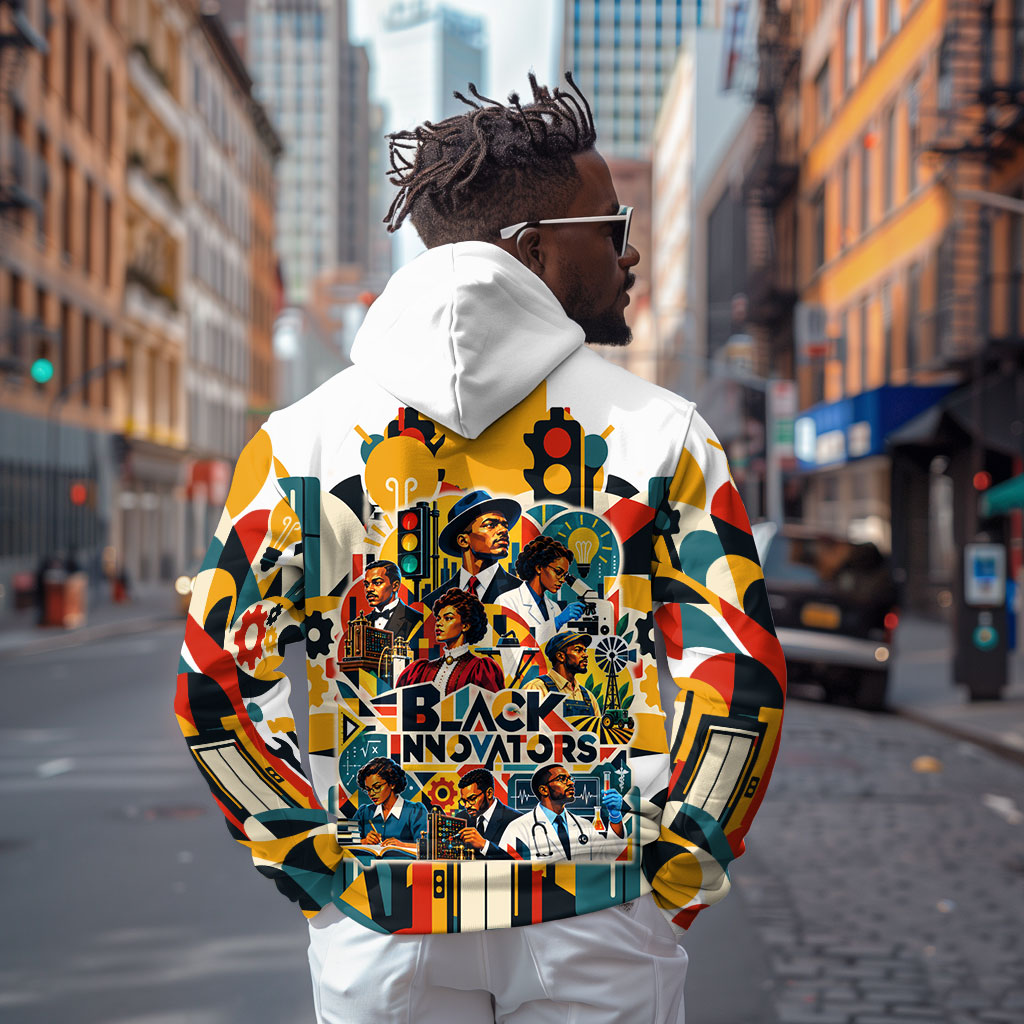 African American Inventions Hoodie Black Inventors Vintage Pop Collage Black History