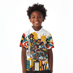 African American Inventions Kid Polo Shirt Black Inventors Vintage Pop Collage Black History
