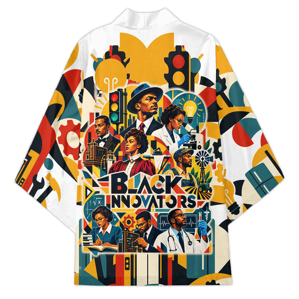 African American Inventions Kimono Black Inventors Vintage Pop Collage Black History